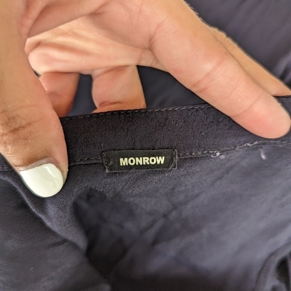 Revolve Monrow Crepe Jumpsuit  navy blue size L - Picture 5 of 6